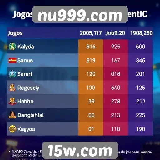 Comparação de desempenho entre jogos do nu999.com